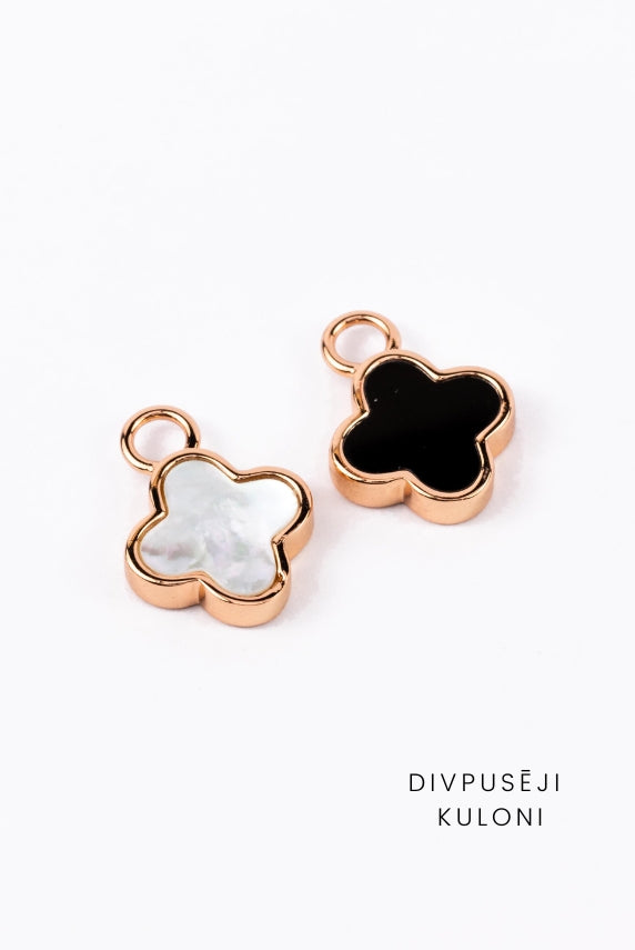 CLOVER ESME maināmi kuloniņi rose gold tonī