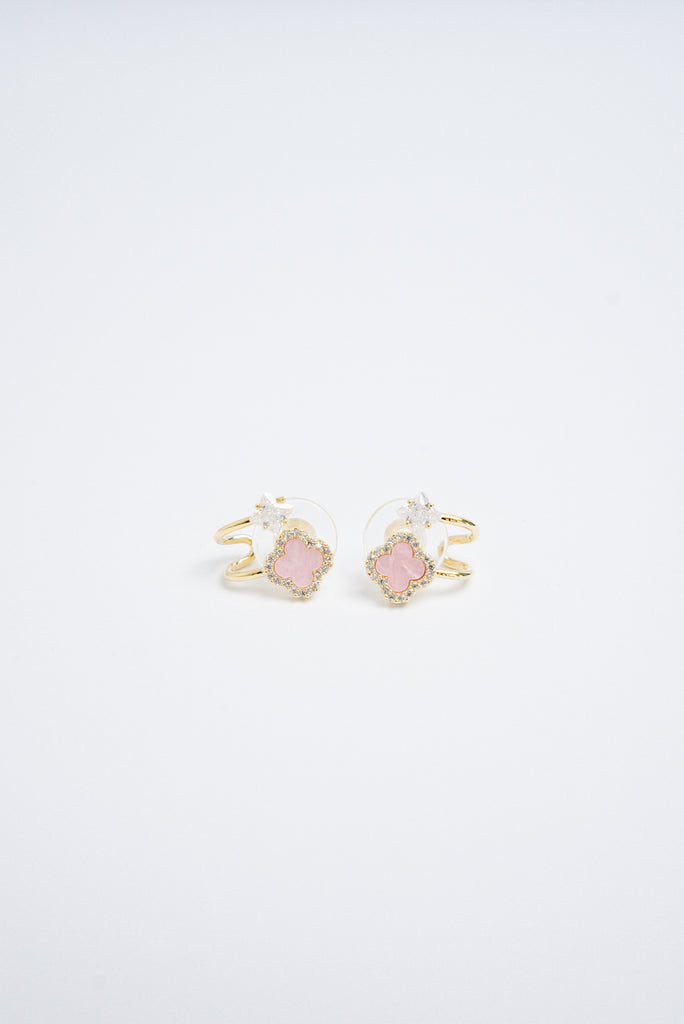 CLOVER PINK Gold nagliņas