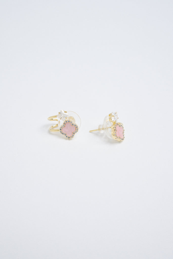 CLOVER PINK Gold nagliņas