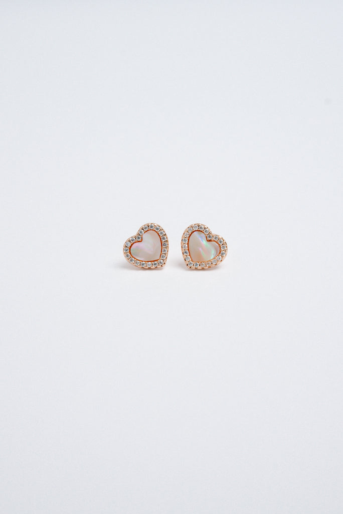PINK HEART Rose Gold nagliņas