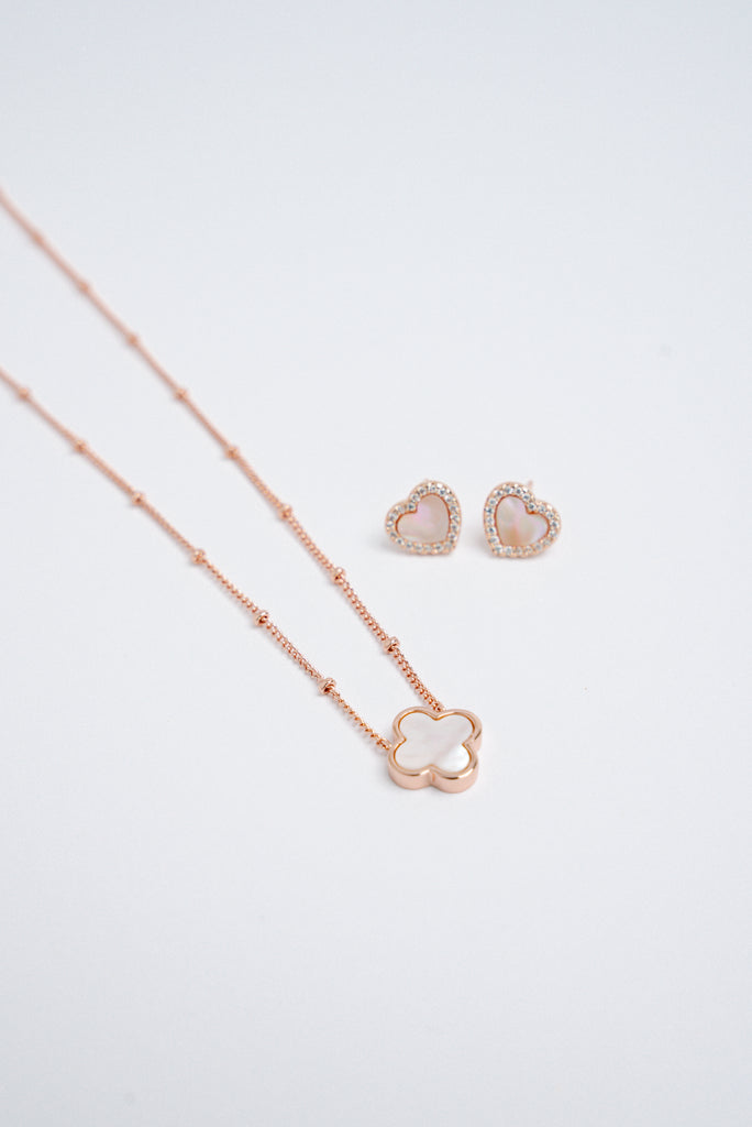 PINK HEART Rose Gold nagliņas