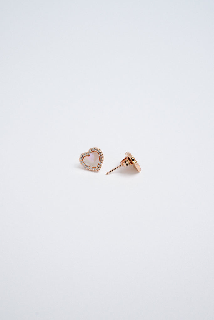 PINK HEART Rose Gold nagliņas