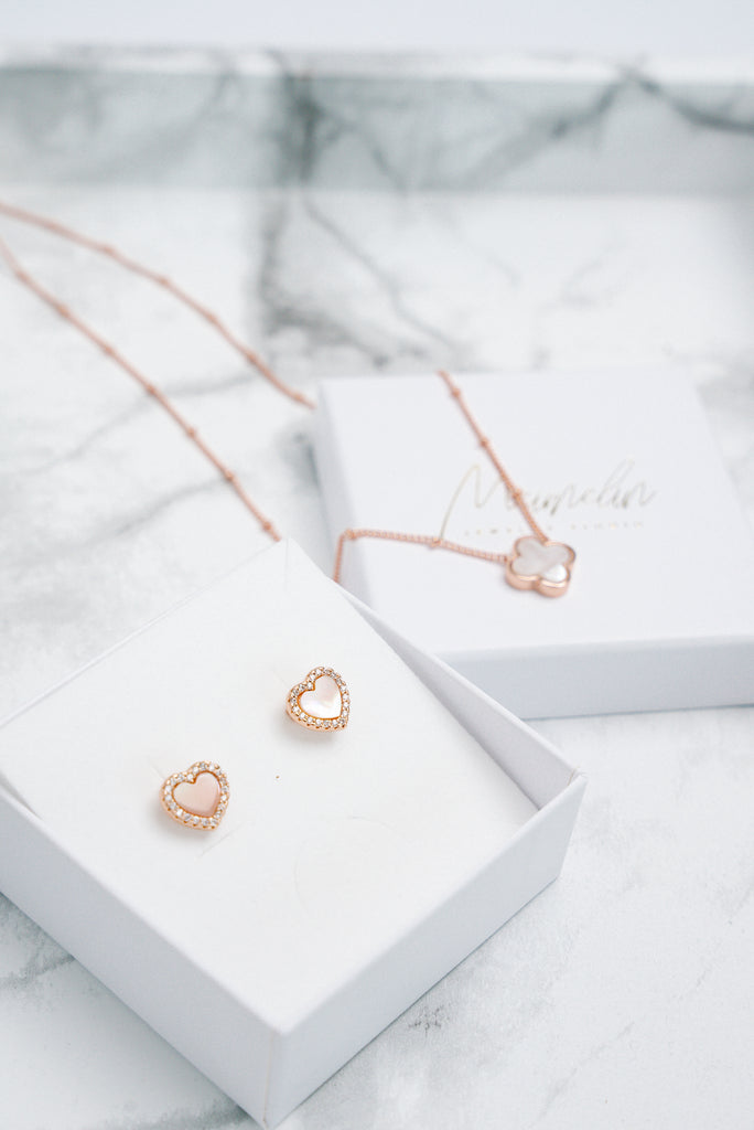 CLOVER DIVPUSĒJA rose gold kaklarota