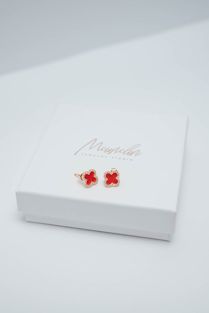 CLOVER RED mini nagliņas