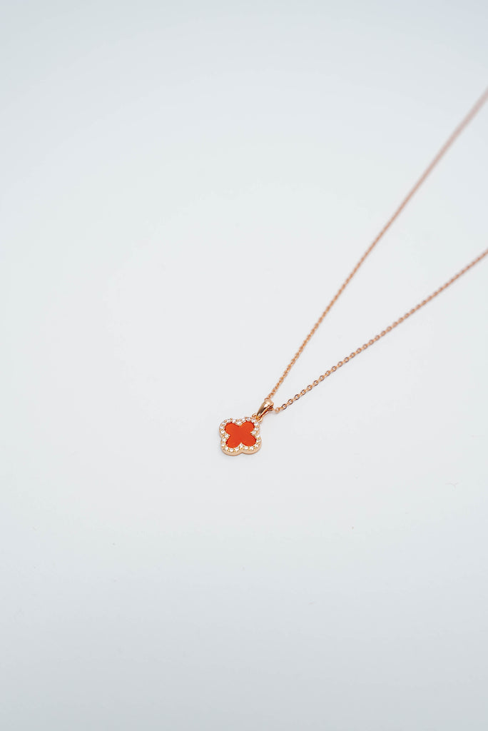 CLOVER RED Rose Gold kaklarota