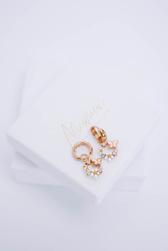 BUTTERFLY auskari Rose Gold