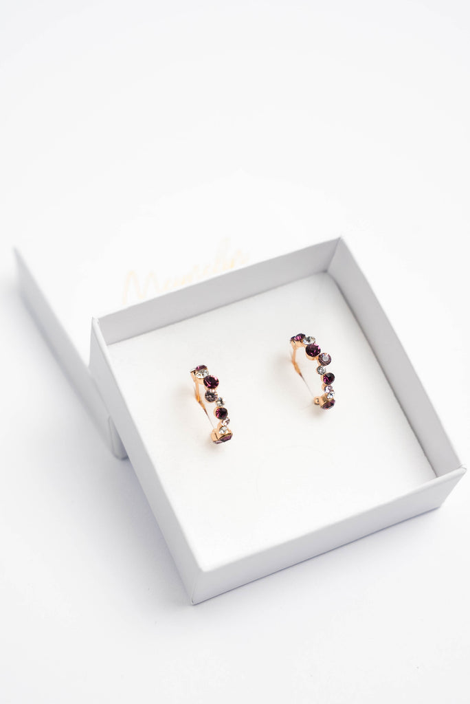 SMILE Zelta riņķi Violet