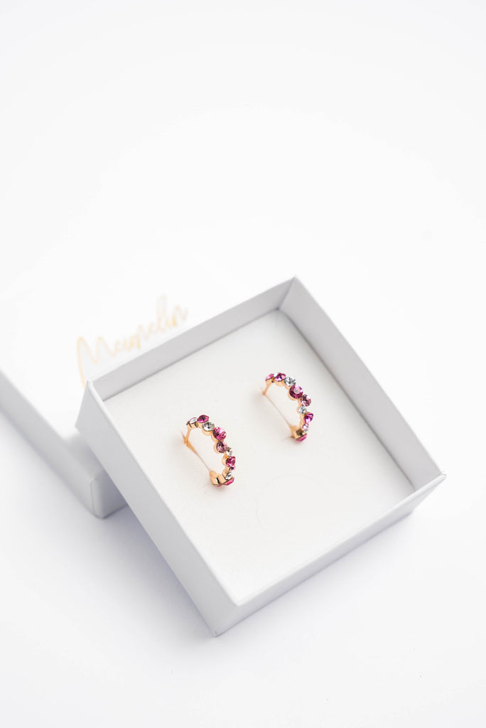 SMILE Zelta riņķi Pink