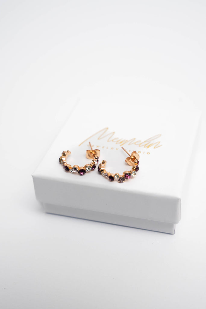 SMILE Zelta riņķi Violet