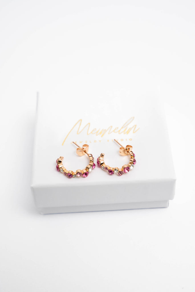 SMILE Zelta riņķi Pink