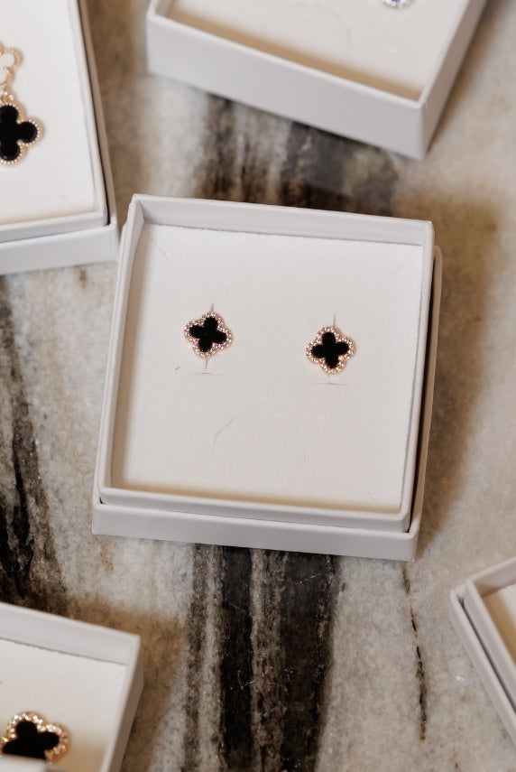 CLOVER mini nagliņas rose gold