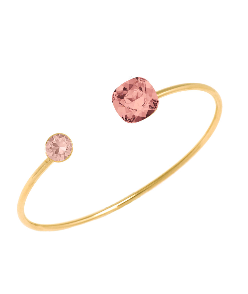 Blush Rose/ Vintage Rose nerūsējošā tērauda aproce ZELTA - Meimelin rotas ar Swarovski kristāliem