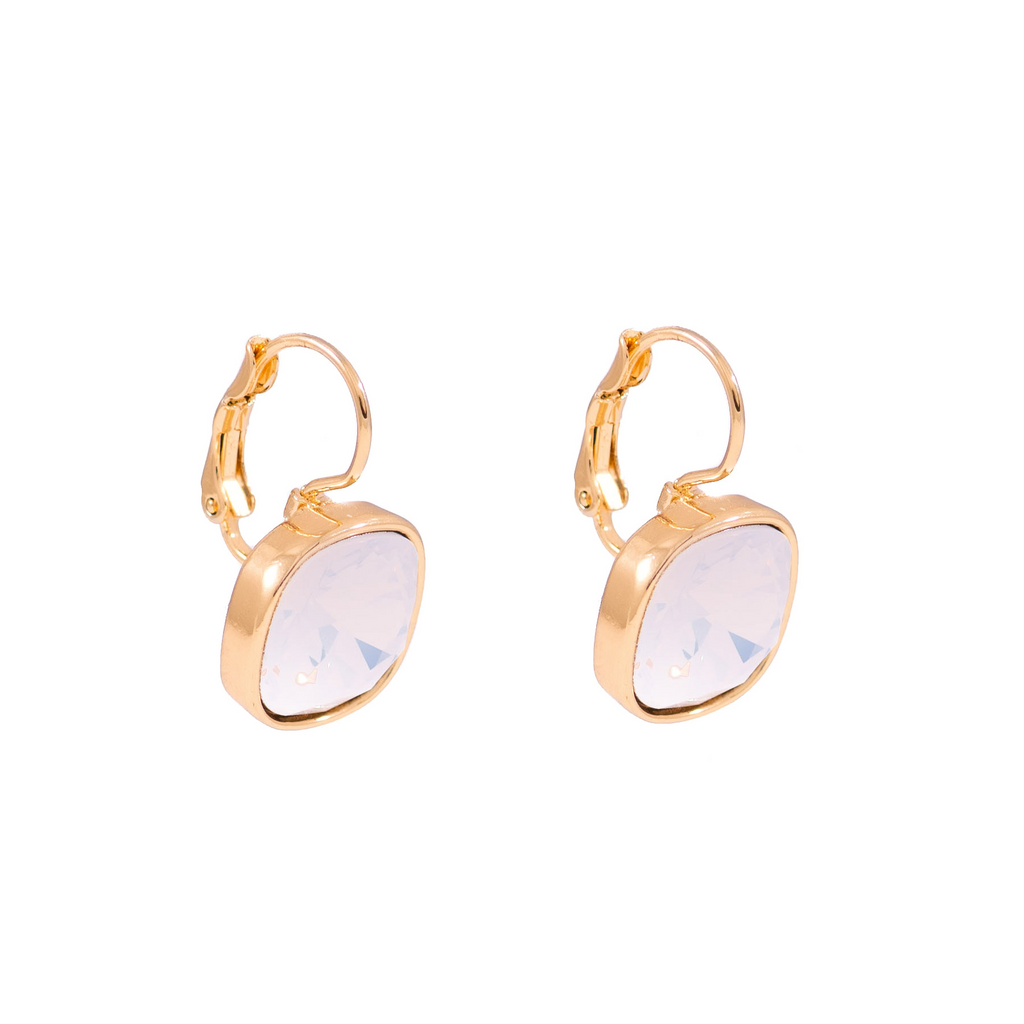 SW Elements "White Opal" kristālu auskari