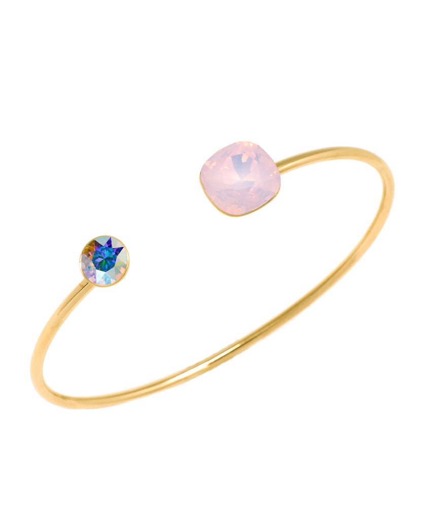 Rose Water Opal nerūsējošā tērauda aproce ZELTA - Meimelin rotas ar Swarovski kristāliem