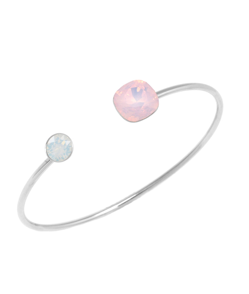 Rose Water Opal nerūsējošā tērauda aproce SUDRABA - Meimelin rotas ar Swarovski kristāliem